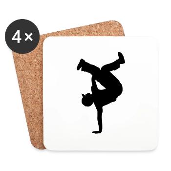 bboy_3____f1 - Coasters (set of 4) - white - Front