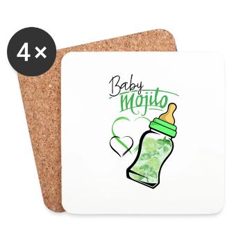 Baby mojito - Dessous de verre (lot de 4) - blanc - Devant