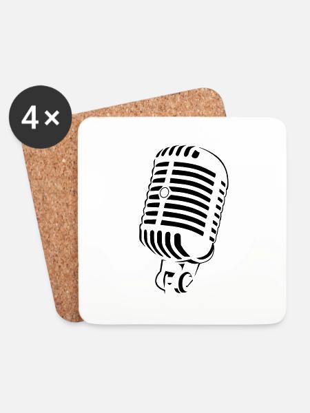 Retro Micro - Coasters (set of 4) - white