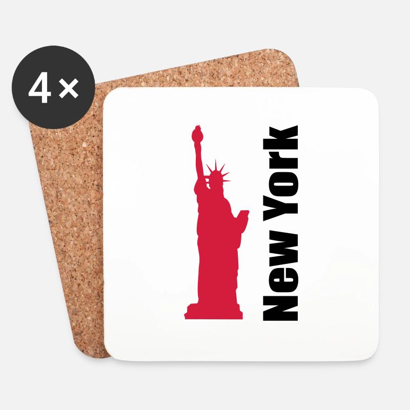 New York - Untersetzer (4er-Set) - Weiß