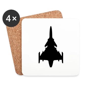 kampfjet__f1 - Dessous de verre (lot de 4) - blanc - Devant