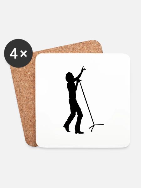 singer - Coasters (set of 4) - white