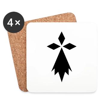 Hermine Britain flag - Coasters (set of 4) - white - Front