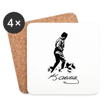 atatuerk1 - Coasters (set of 4) - white - Front