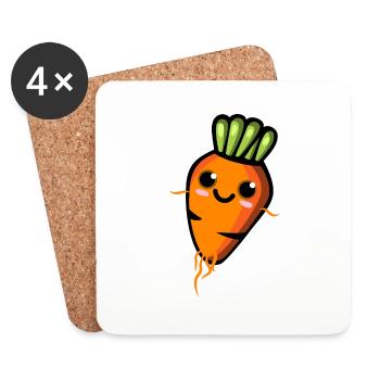 Carrot - Coasters (set of 4) - white - Front