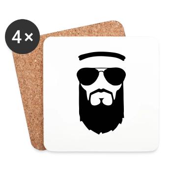 Muslim Arab emir - Coasters (set of 4) - white - Front