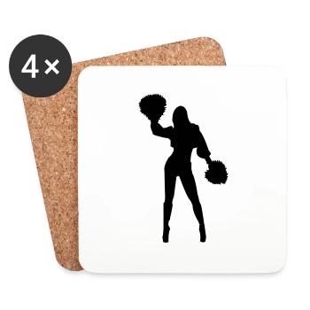 cheerleading - Coasters (set of 4) - white - Front