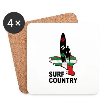 basque surfing country 02 - Dessous de verre (lot de 4) - blanc - Devant