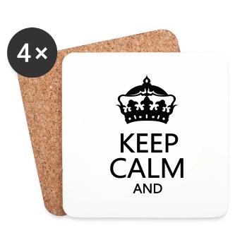 krone_keep_calm - Coasters (set of 4) - white - Front