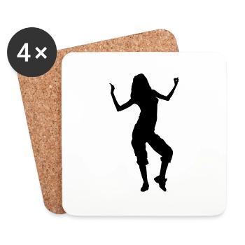 dancing - Coasters (set of 4) - white - Front