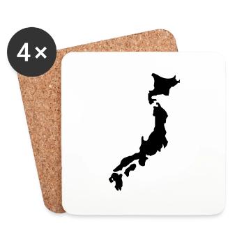 japan - Coasters (set of 4) - white - Front