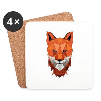 Fuchs - Untersetzer (4er-Set) - Weiß - Vorne