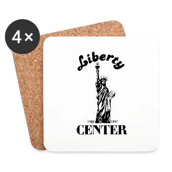 Liberty-Center 1982-1991 Diskothek Neu-Ulm - Untersetzer (4er-Set) - Weiß - Vorne