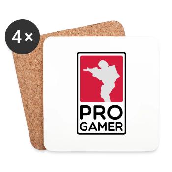 PRO GAMER - Coasters (set of 4) - white - Front