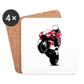Moto-GP Racing - Coasters (set of 4) - white - Front