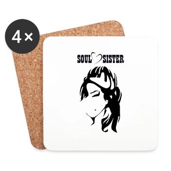 Soul Sister - Untersetzer (4er-Set) - Weiß - Vorne