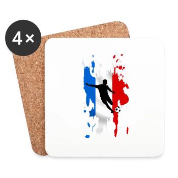 football france 16 - Dessous de verre (lot de 4) - blanc - Devant