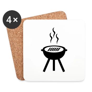 grill_01 - Untersetzer (4er-Set) - Weiß - Vorne