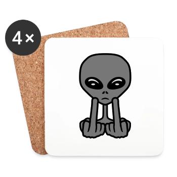 signifie baiser de vous insultes méchantes stinkfi - Dessous de verre (lot de 4) - blanc - Devant