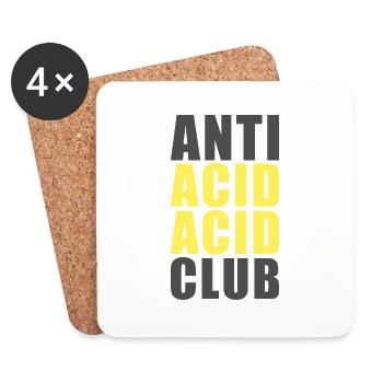 Anti Acid Acid Club - Untersetzer (4er-Set) - Weiß - Vorne