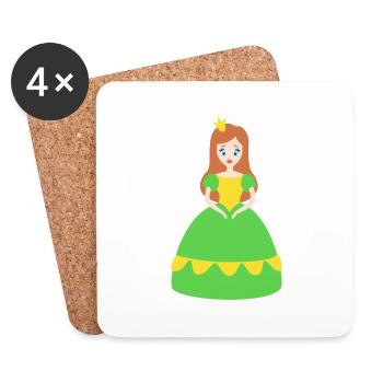 princess - Coasters (set of 4) - white - Front