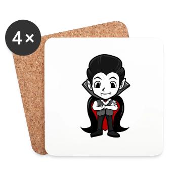 Vampir - Untersetzer (4er-Set) - Weiß - Vorne