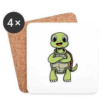 turtle - Coasters (set of 4) - white - Front