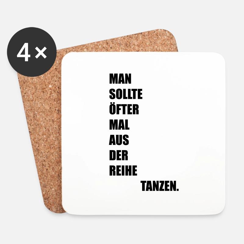 ausderreihetanzen - Untersetzer (4er-Set) - Weiß