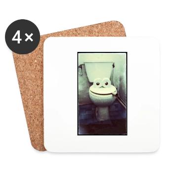 Funny Toilet - Coasters (set of 4) - white - Front