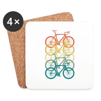Retro Vintage Bike - Coasters (set of 4) - white - Front