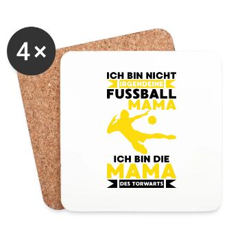 Fußball mama torwarts Geschenk Spiel Sport Ball - Untersetzer (4er-Set) - Weiß - Vorne