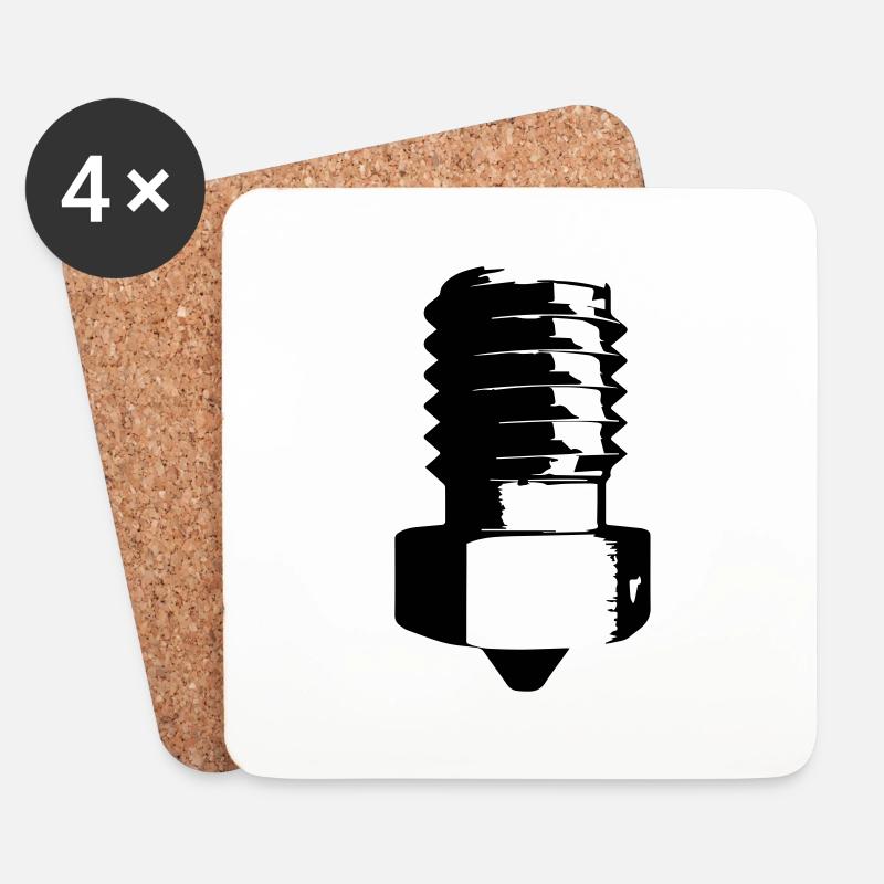 Nozzle Black - Untersetzer (4er-Set) - Weiß