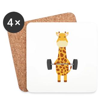 Giraffe - Coasters (set of 4) - white - Front