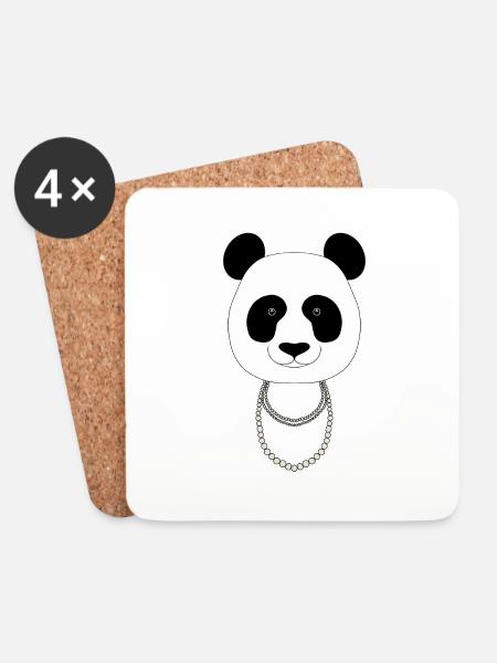 Coco Panel by Pandalicious.Me - Coasters (set of 4) - white