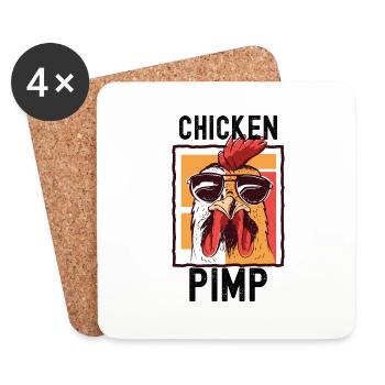 Chicken - Coasters (set of 4) - white - Front
