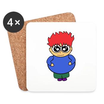 Red Hair Redhead - Funny Drawing - Coasters (set of 4) - white - Front