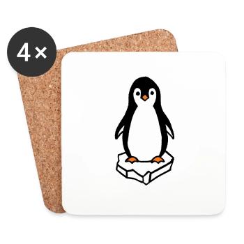 Pinguin - Untersetzer (4er-Set) - Weiß - Vorne