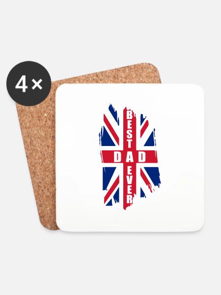 Bester Vater den es gib - Untersetzer (4er-Set) - Weiß