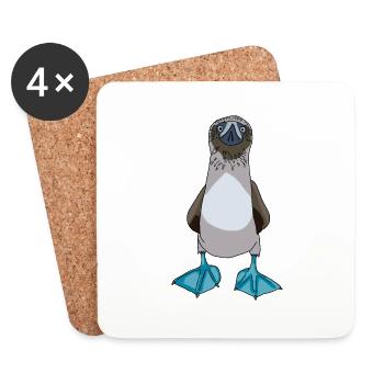 Blue Footed Booby - Coasters (set of 4) - white - Front