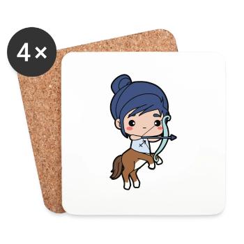 Sagittarius Zodiac Sign - Coasters (set of 4) - white - Front
