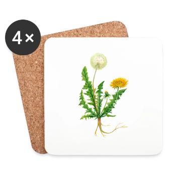 Pissenlit - Dessous de verre (lot de 4) - blanc - Devant