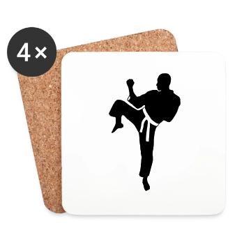 Sport gratuit - Dessous de verre (lot de 4) - blanc - Devant