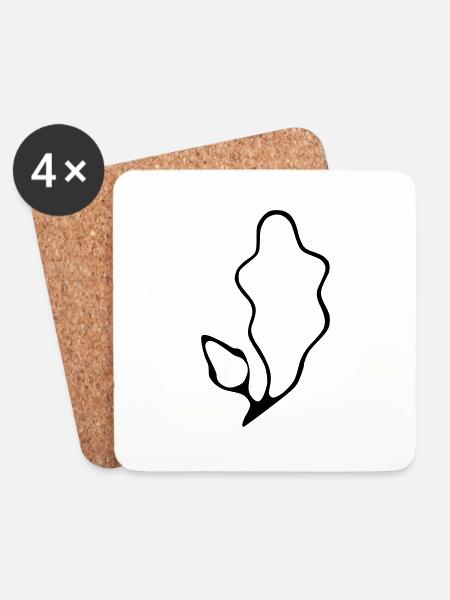 Pony Small Horses Brand - Coasters (set of 4) - white