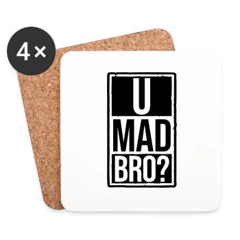U mad bro - Untersetzer (4er-Set) - Weiß - Vorne