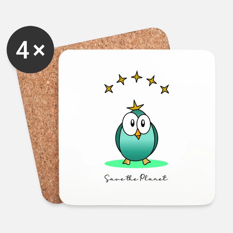 TAG der ERDE. ÖKOLOGIE. PLANET. UMWELT - Untersetzer (4er-Set) - Weiß