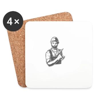 I Am A Carpenter I Can't Fix Stupid Woodworker Ha - Coasters (set of 4) - white - Front