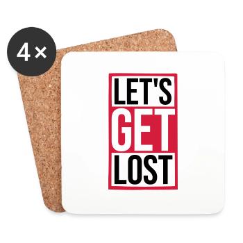 Travel Get Lost - Coasters (set of 4) - white - Front