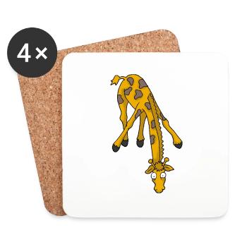 Giraffe 2 - Untersetzer (4er-Set) - Weiß - Vorne