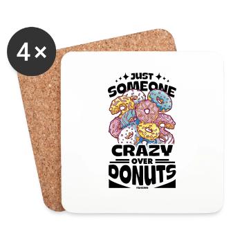 Donut Süssigkeiten Donuts Essen Bäcker Geschenk - Untersetzer (4er-Set) - Weiß - Vorne