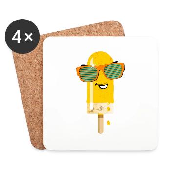 Popsicles Summer heat cool sunglasses delicious - Coasters (set of 4) - white - Front